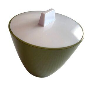 Allied Green Melamine White Lid Sugar Dish Vintage